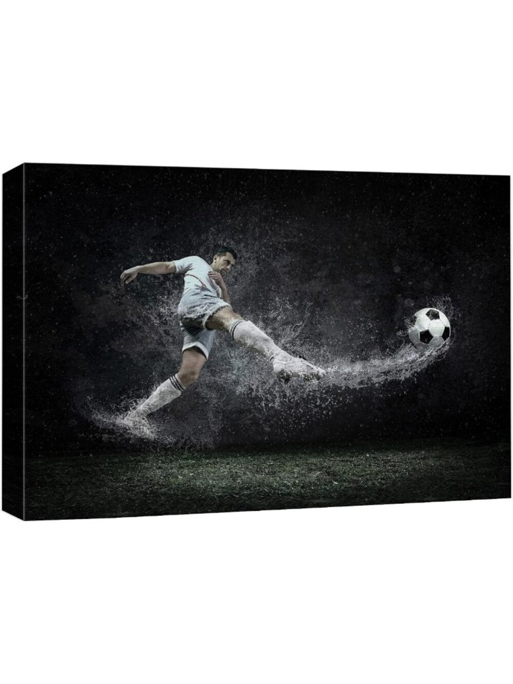 Soccer Player Canvas Wall Art - Contemporary Sports Photography for Home Decor